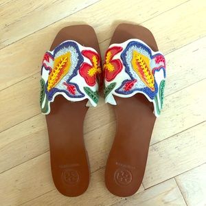 Tory Burch Beaded Slides